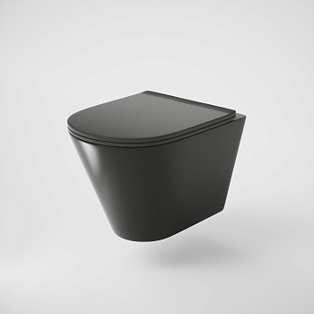 Унитаз подвесной Grossman Санфаянс GR-4477BMS черный матовый с сиденьем микролифт безободковый каскадный смыв